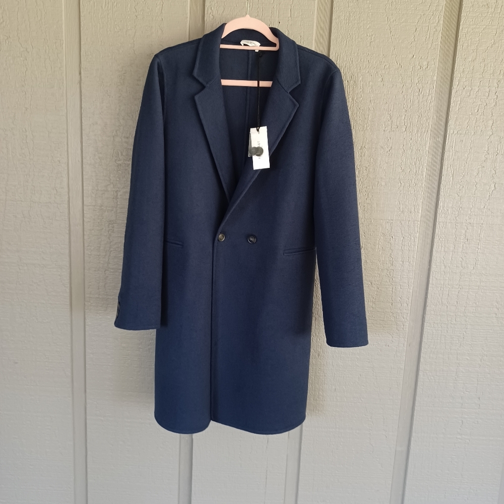 The Reset R Label Wool Blend Midi Coat Size L Women Quiet Luxury Long Sleeve